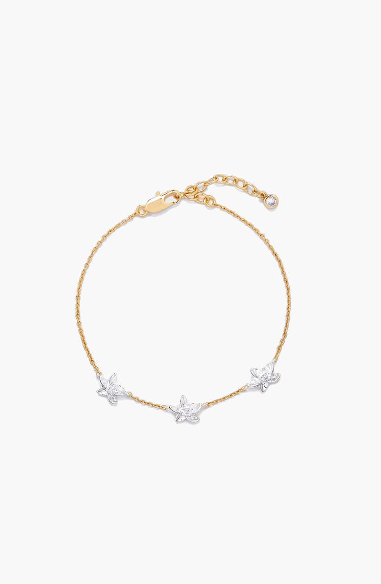 YOJ Luludi Flower Mix Metal Bracelet in Gold, Main, color, Two Tone