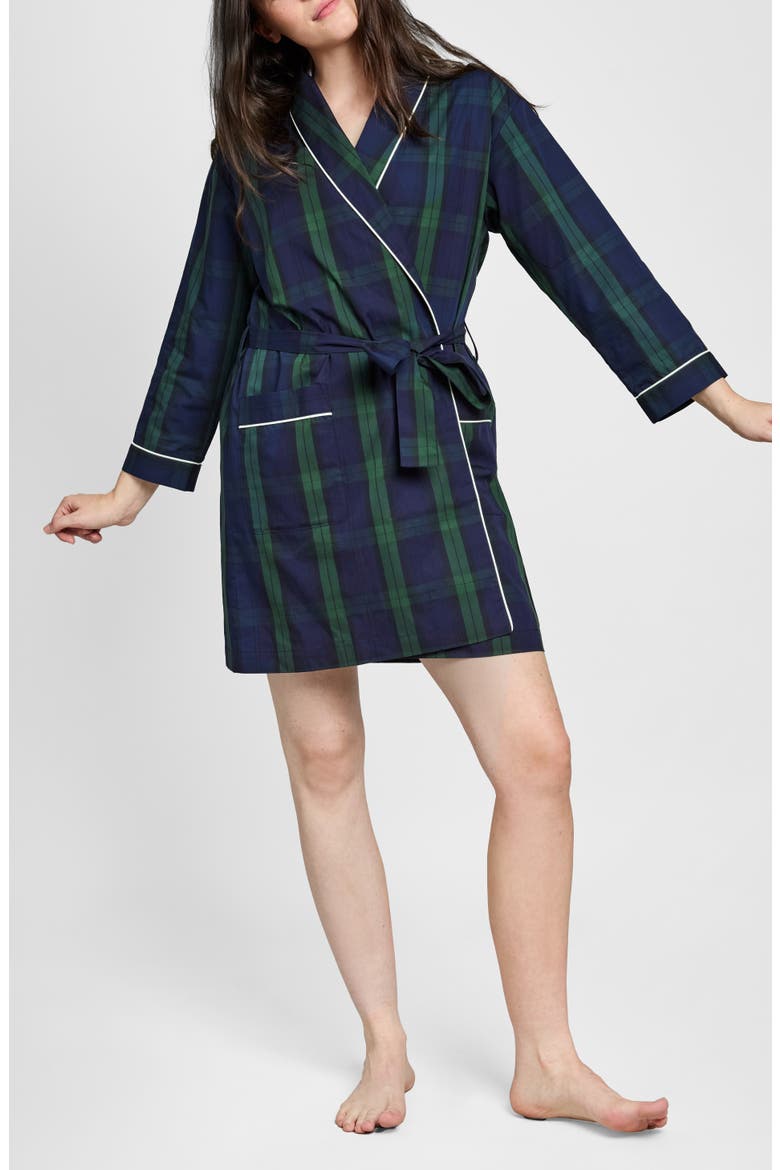 Isa Short Robe, Alternate, color, Blackwatch