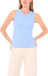 Halogen® Fitted Ribbed Tank Top
