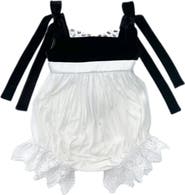 Petite Maison Kids Audrey Velour Tulle Romper