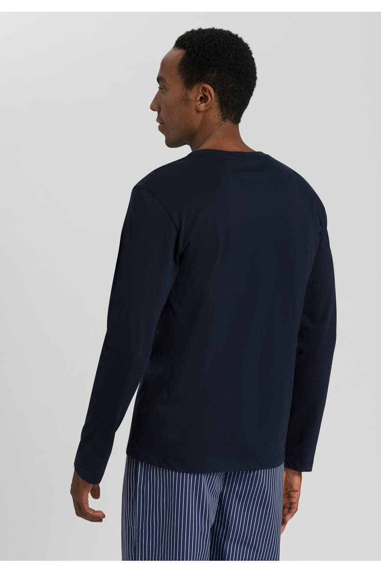 Living Cotton Crew Neck Top, Alternate, color, Deep Navy