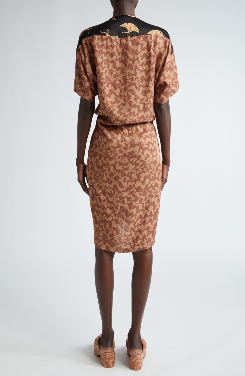 Dries Van Noten Mixed Print High-Low Silk Dress, Alternate, color,