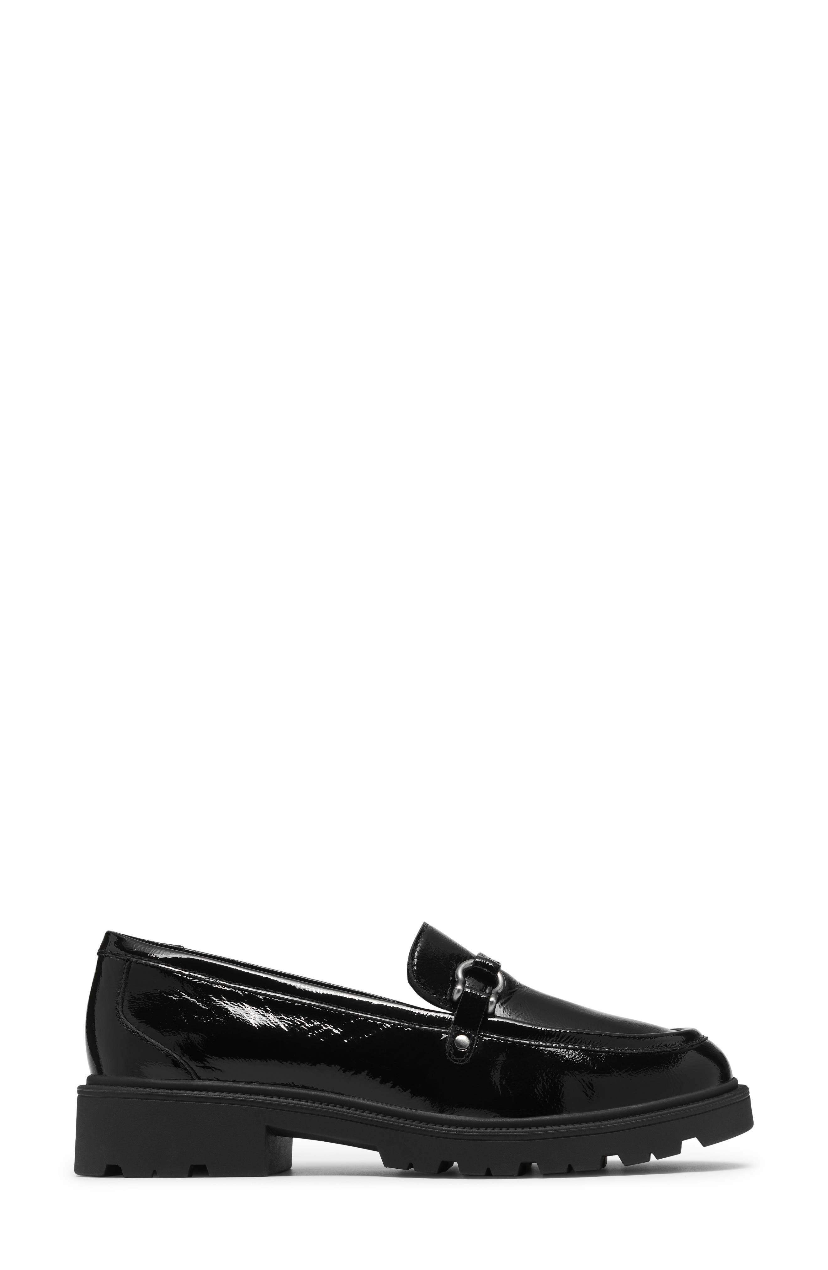 Collection L Step Loafer, Alternate, color, BLACK PAT LEA