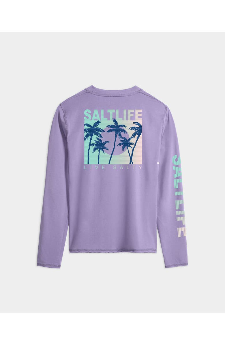 Salt Life Palmline Performance Long Sleeve Tee, Alternate, color, Pale Lavender Heather
