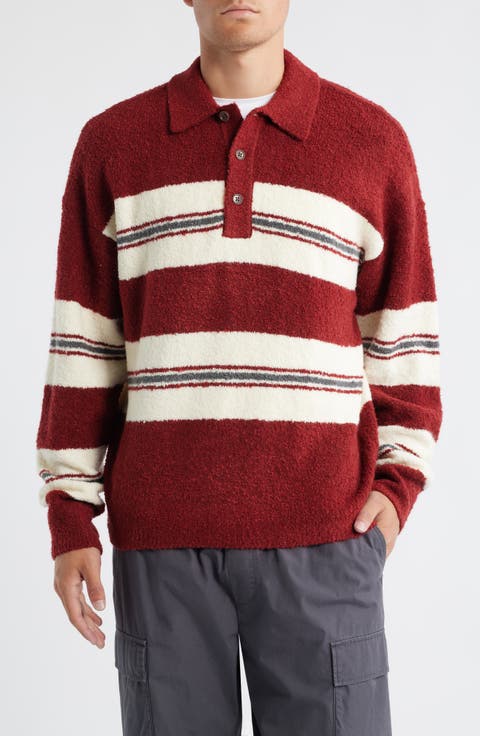 Stripe Oversize Polo Sweater