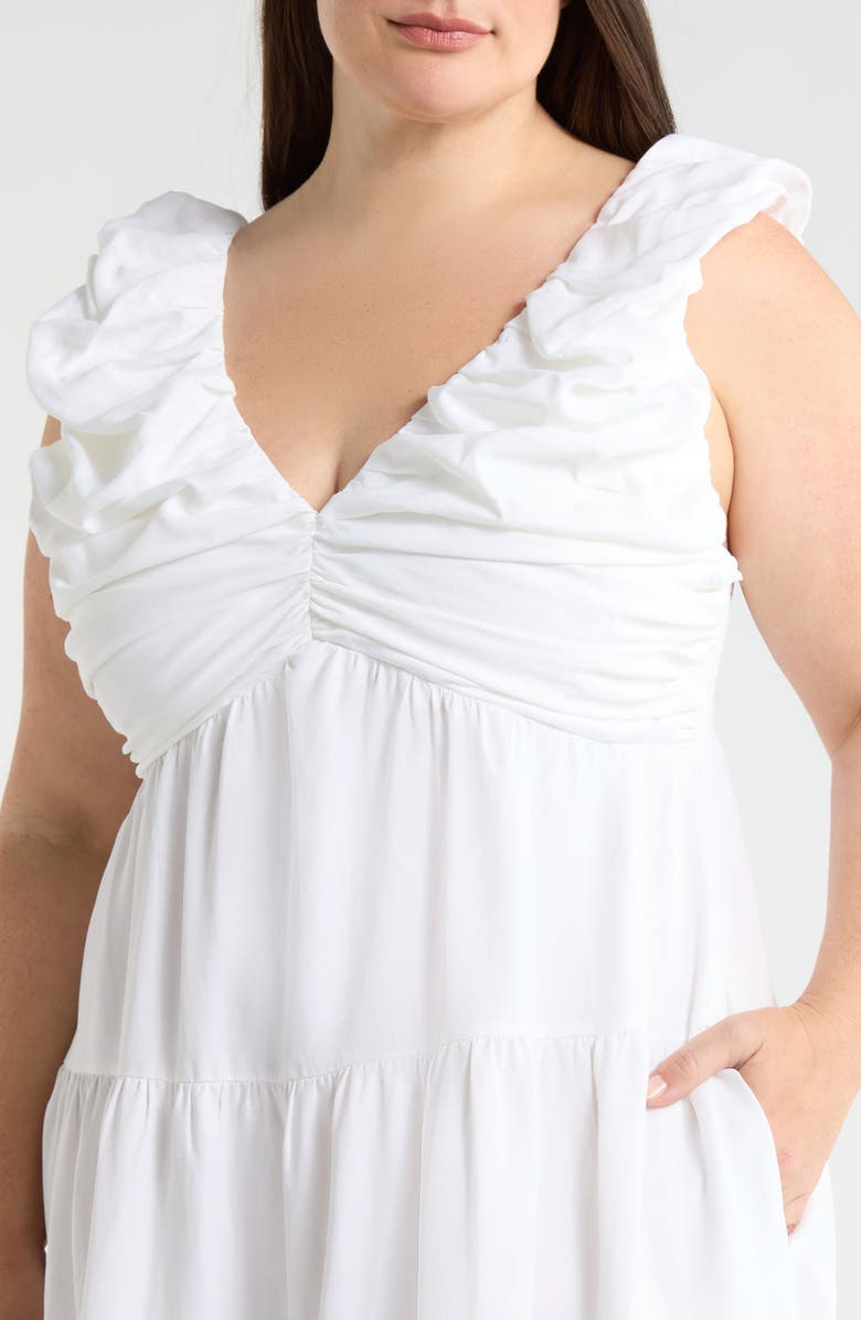 Chelsea28 Ruffle Maxi Dress, Alternate, color, White