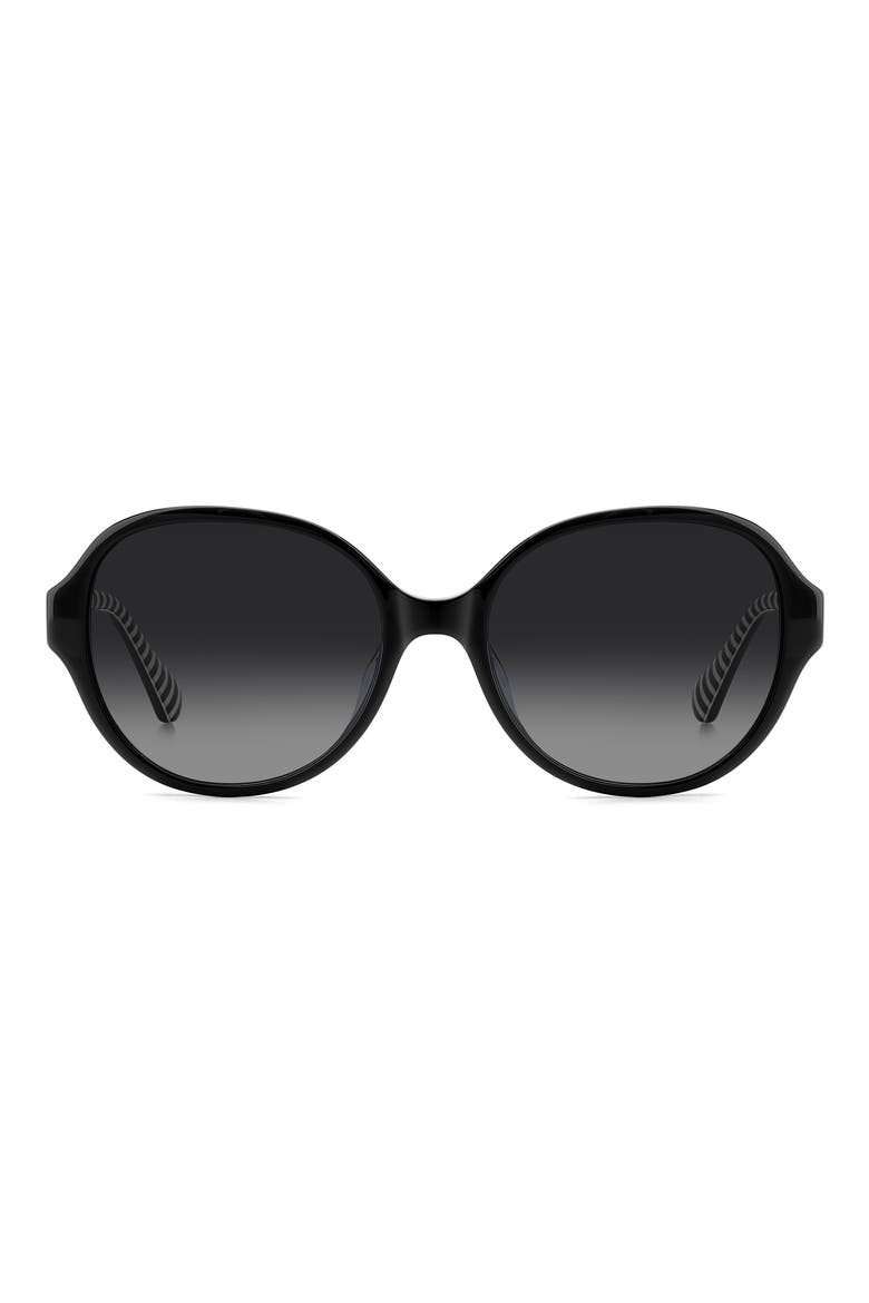 emalie 56mm gradient oval sunglasses, Main, color, BLACK/ DARK GREY SF
