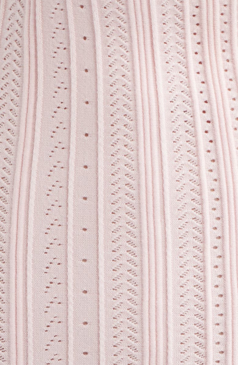 LoveShackFancy Tabatha Pointelle Minidress, Alternate, color, Peach Sorbet