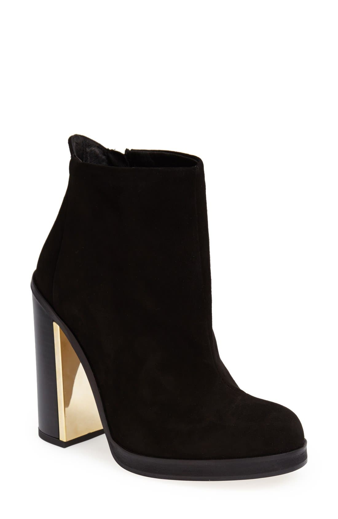 Topshop 'Haunt' Metal Plate Ankle Bootie, Main, color, 