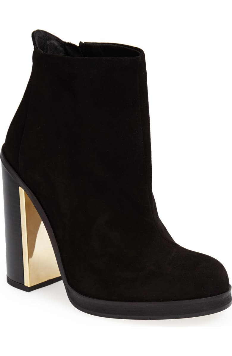Topshop 'Haunt' Metal Plate Ankle Bootie, Main, color,
