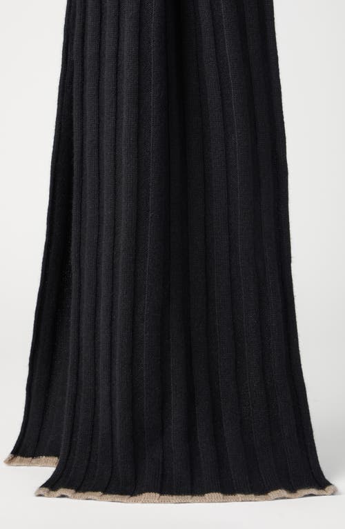 Brunello Cucinelli Cashmere Scarf In Black