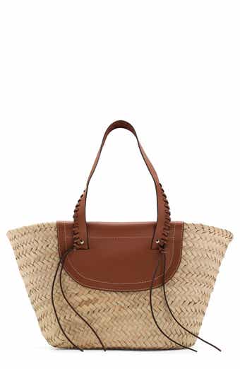 MANGO Large Straw Basket Bag