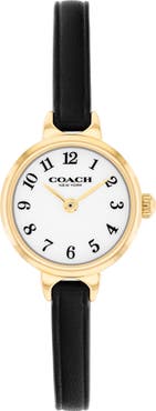 COACH Iris Leather Strap Watch, 22.5mm