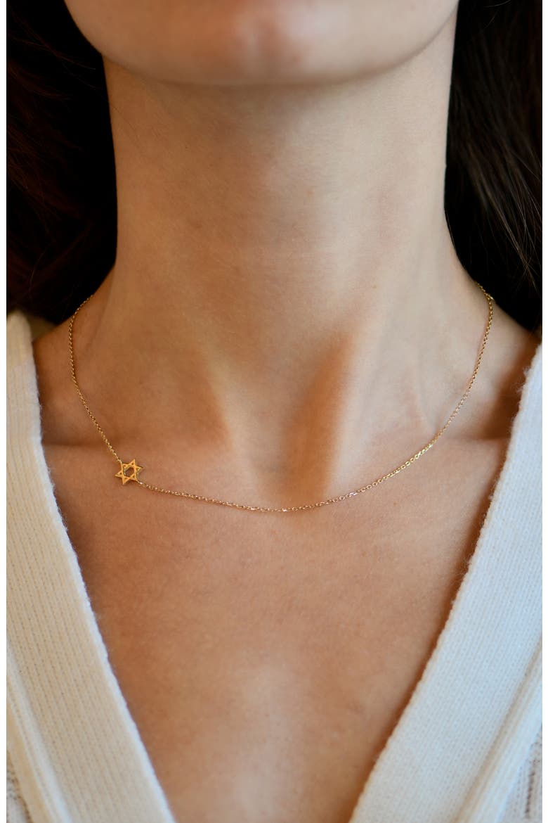 Love Letter Star of David Magen David Adom Necklace, Alternate, color, GOLD