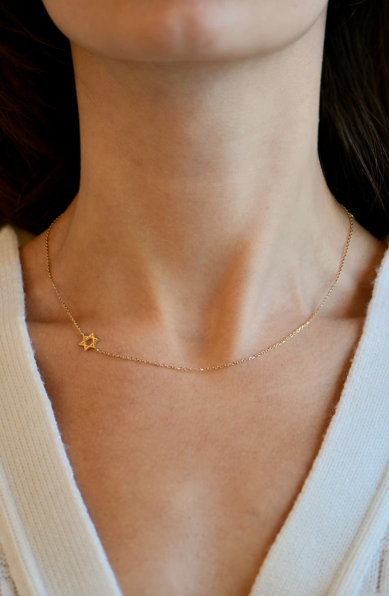 Anzie Love Letter Star of David Magen David Adom Necklace, Alternate, color, Gold