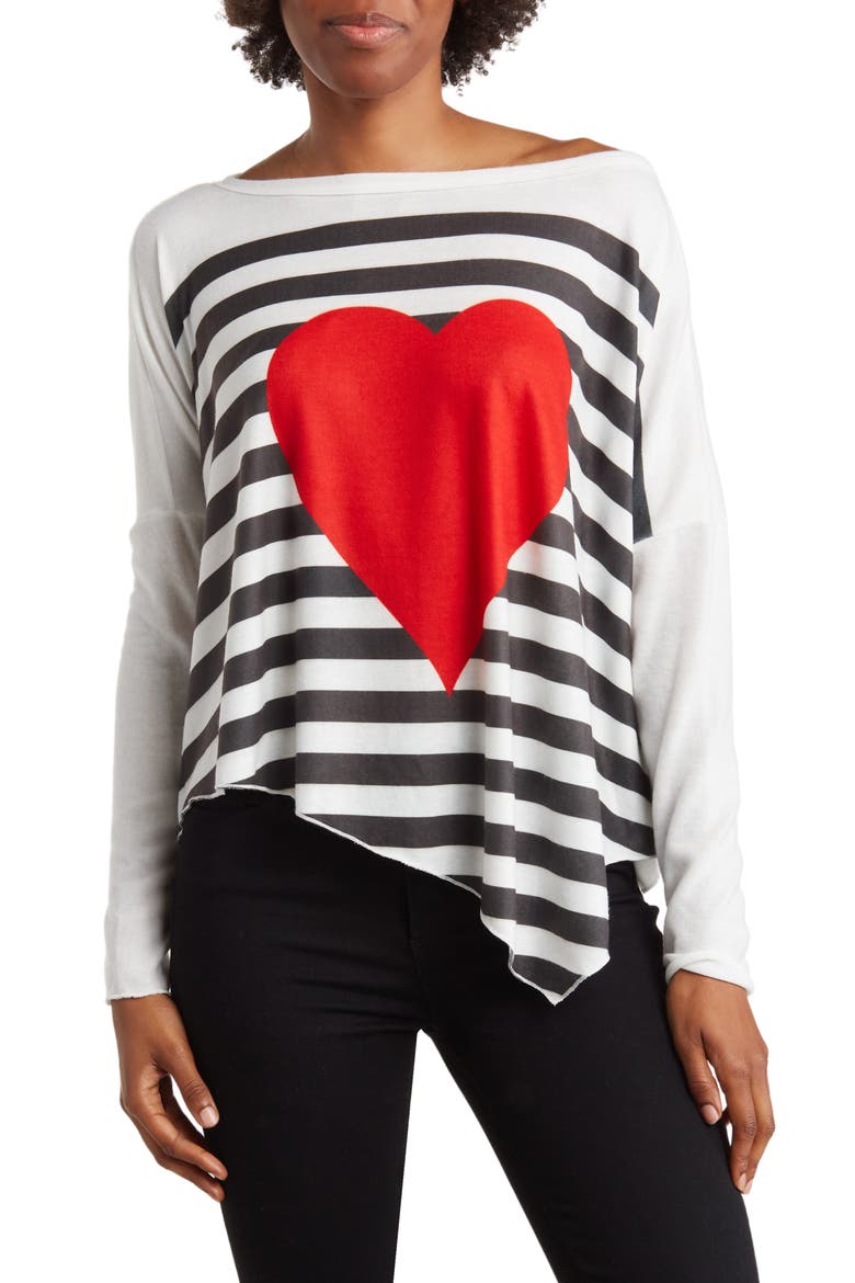 Dolman Sleeve Asymmetric Hem Top, Main, color, BLACK