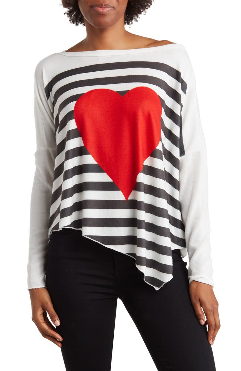 GO COUTURE Dolman Sleeve Asymmetric Hem Top, Main, color, Black