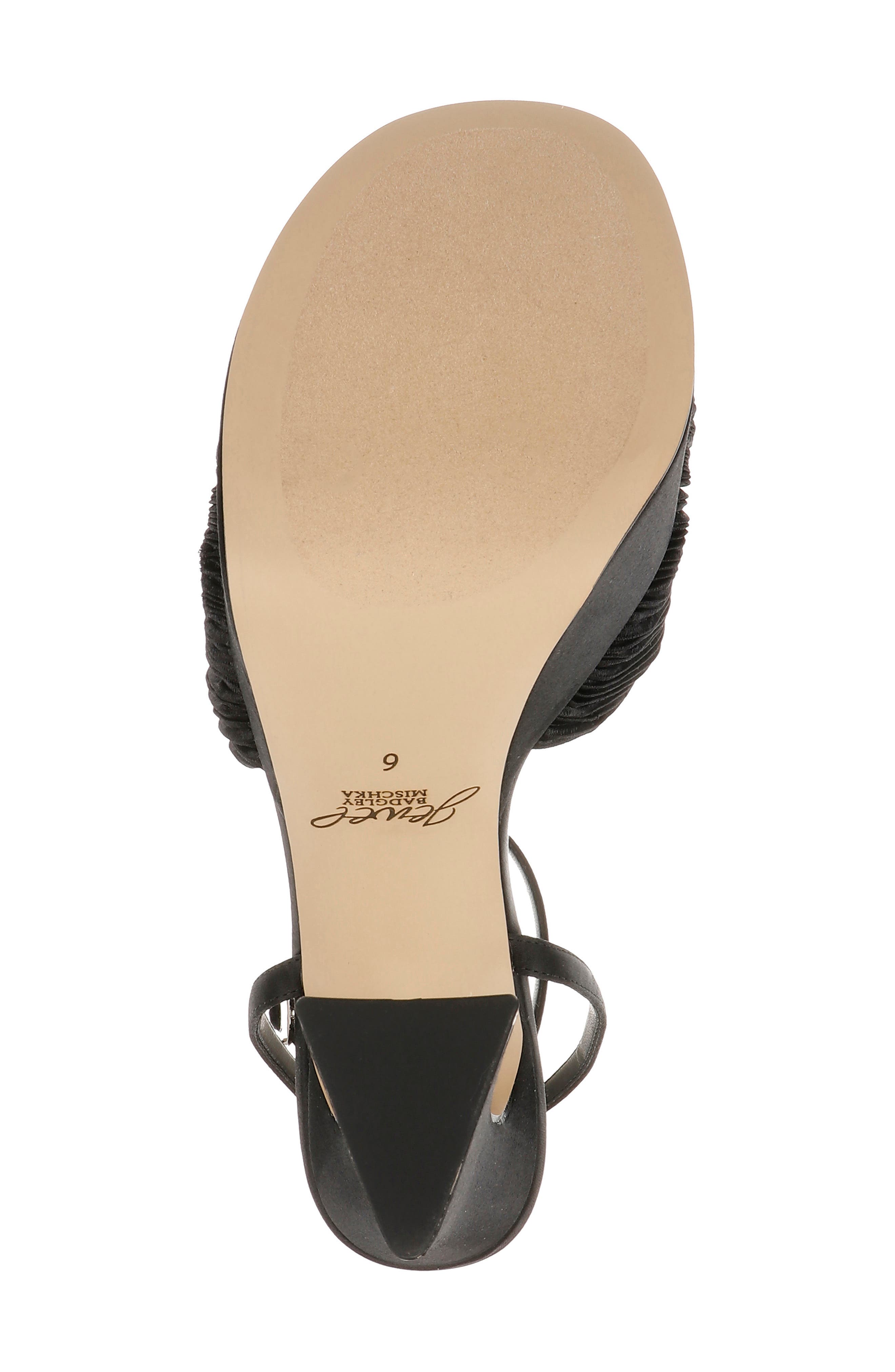 Jewel Badgley Mischka Icelynn Ankle Strap Platform Sandal, Alternate, color, Black Fabric