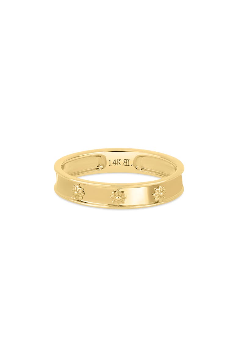 14K Yellow Gold Floral Stackable Band Ring, Alternate, color, 14KY