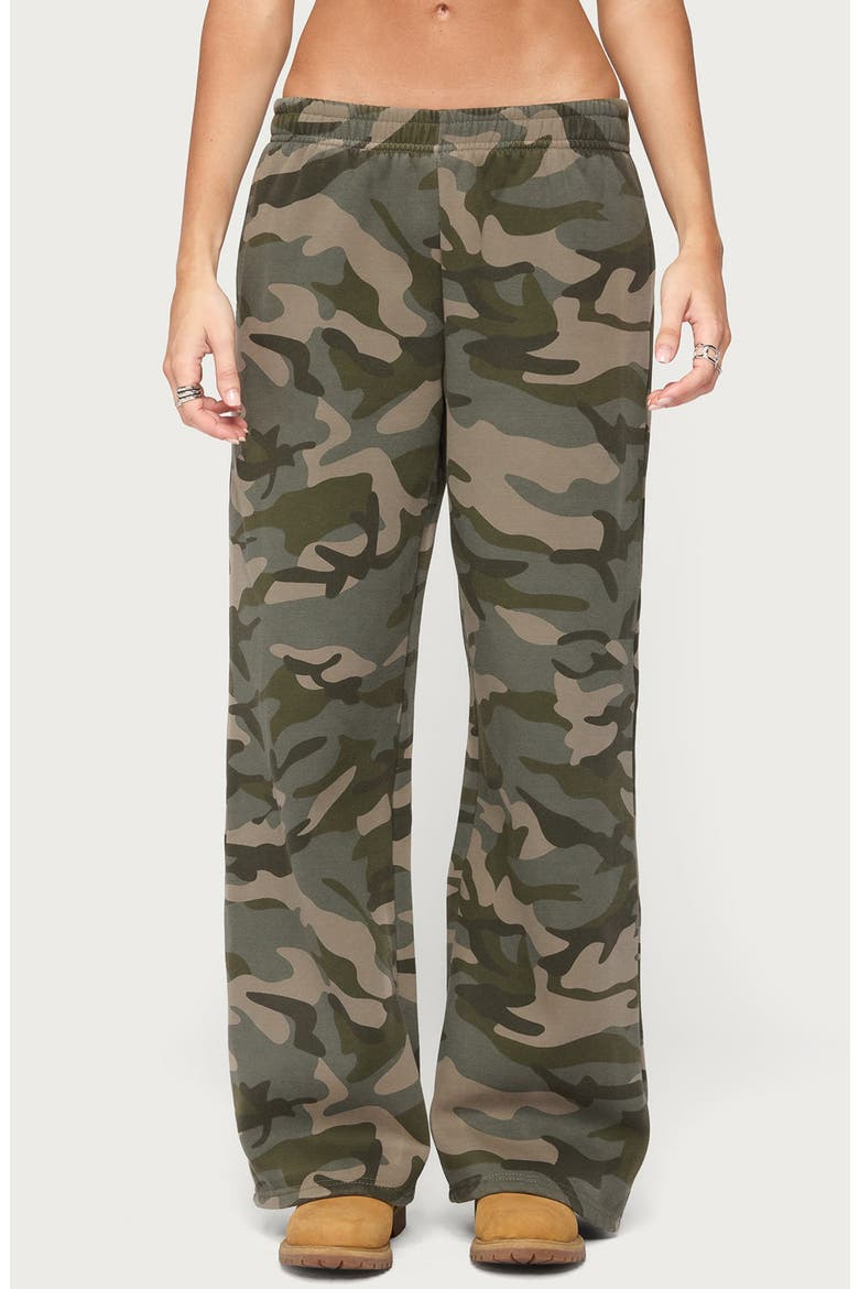 Camo Girl Wide Leg Sweatpants, Main, color, OLIVE