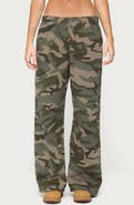 EDIKTED Camo Girl Wide Leg Sweatpants