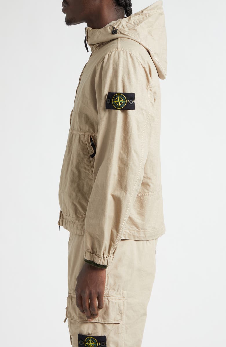 Stone Island Hooded Water Repellent Jacket, Alternate, color, Desert