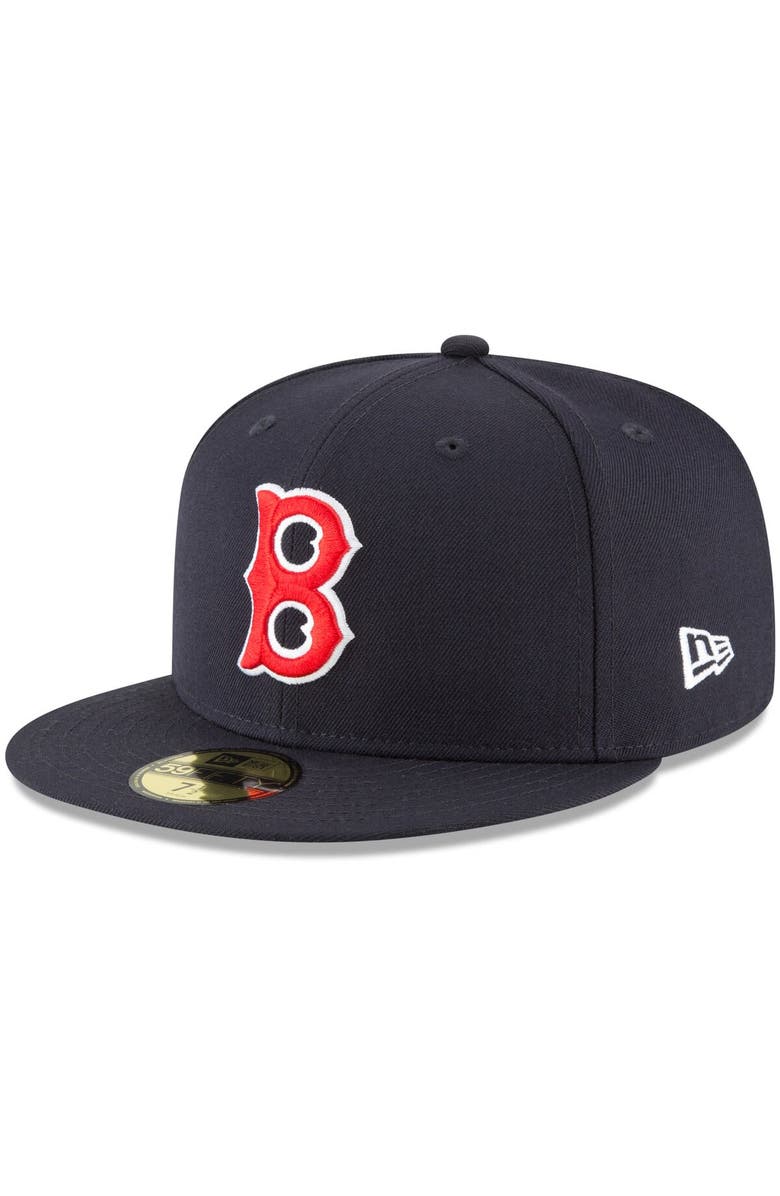 New Era Men's New Era Navy Boston Red Sox Cooperstown Collection Wool 59FIFTY Fitted Hat, Main, color, Navy