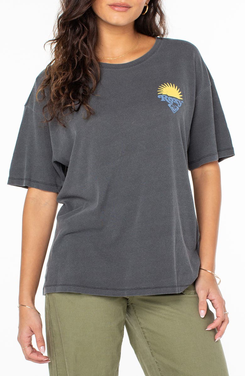 Roxy Swell Seeker Oversize Graphic T-Shirt, Main, color, Phantom