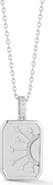 SPHERA MILANO Cubic Zirconia Celestial Tag Pendant Necklace