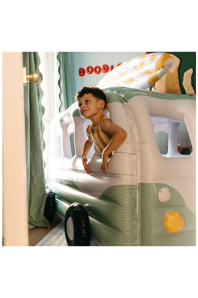 Inflatable Camper Van Play House, Alternate, color, GREEN, WHITE, YELLOW