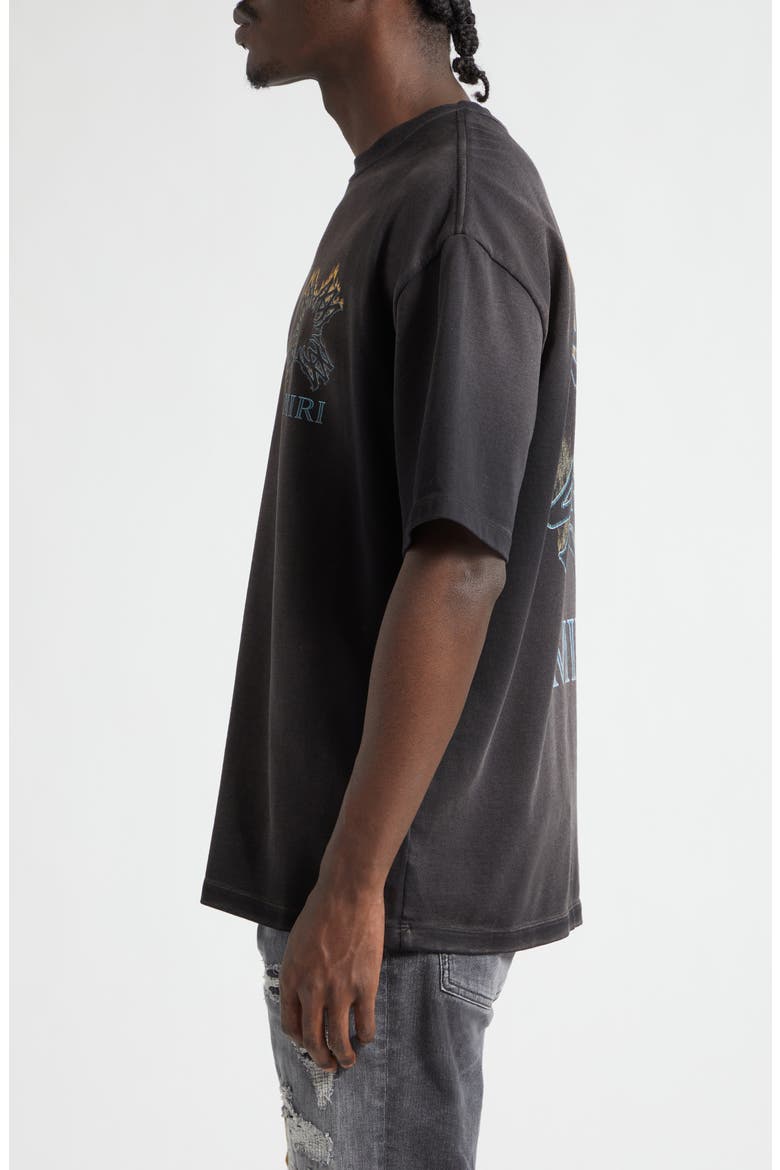 MA Quad Flames Oversize Cotton Graphic T-Shirt, Alternate, color, BLACK