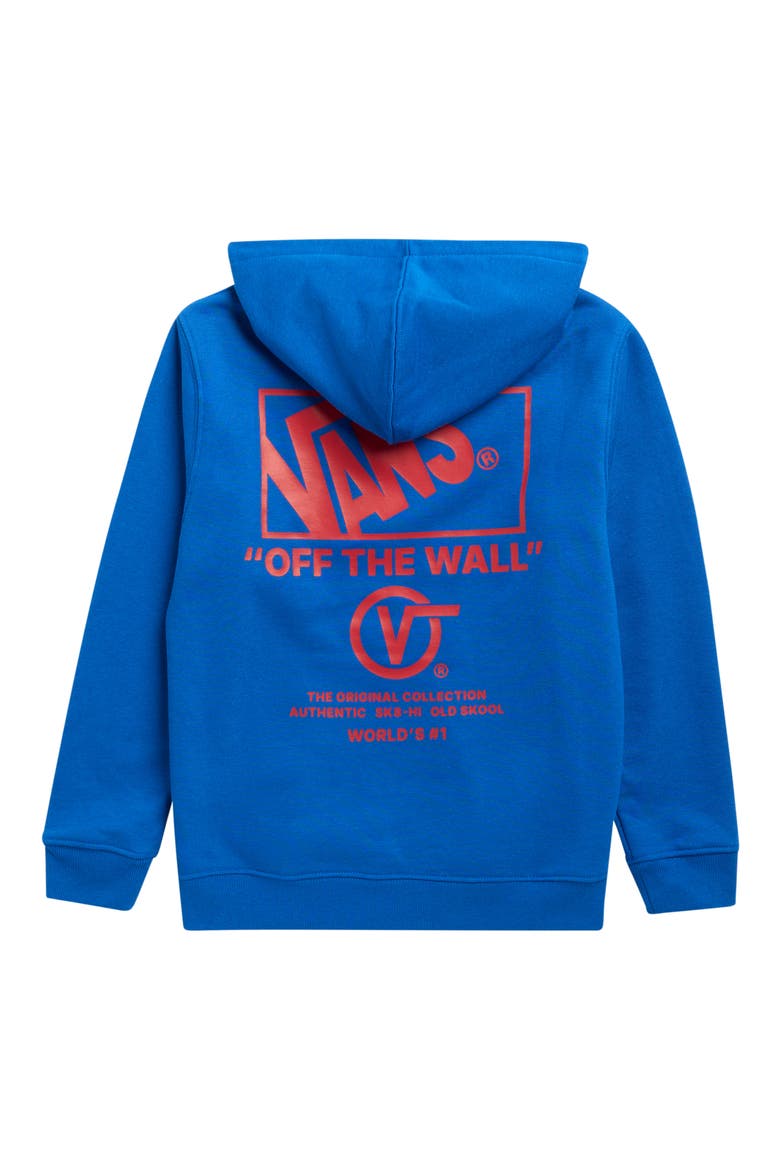Kids' B Stacked Hi Logo Graphic Hoodie, Alternate, color, CLASSIC BLUE