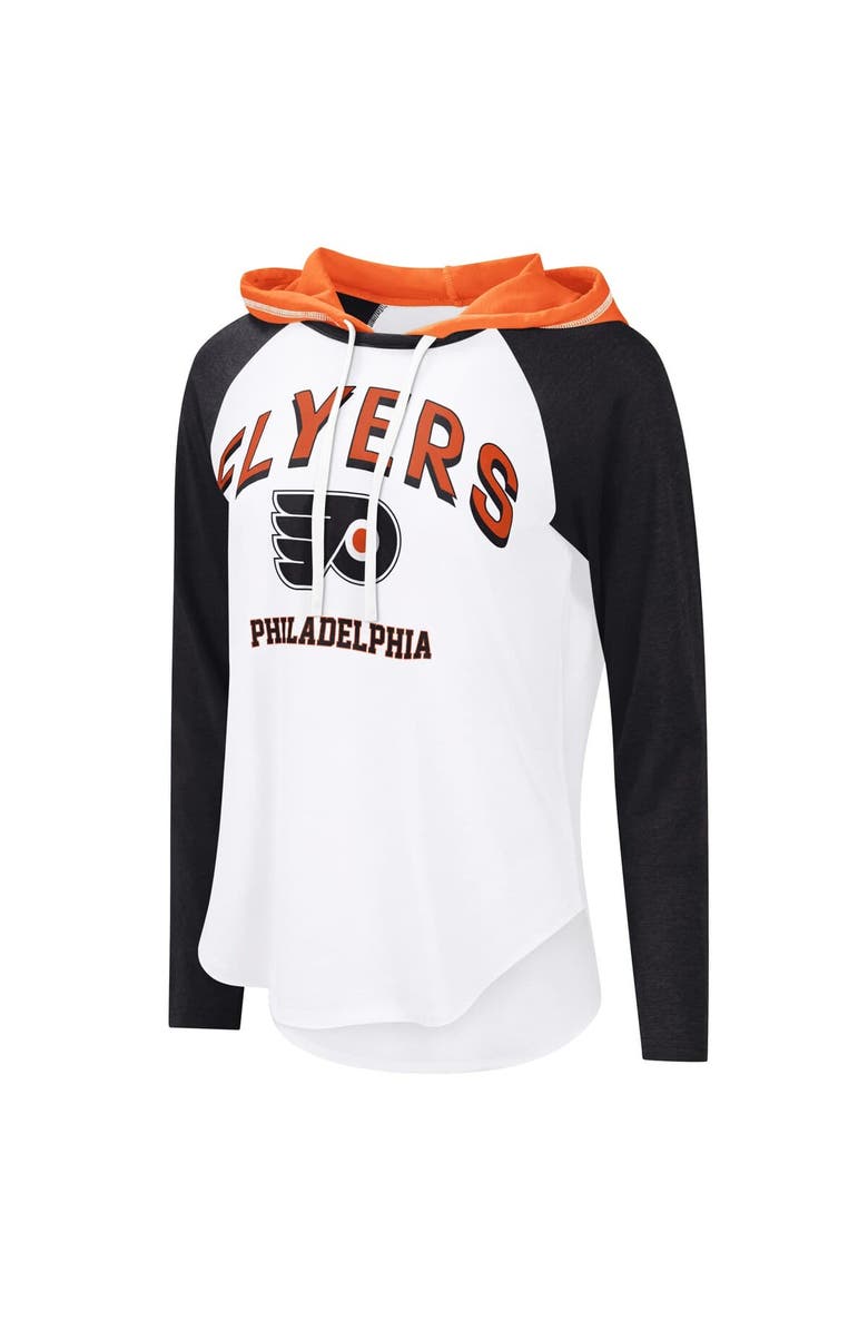 G-III 4HER BY CARL BANKS Women's G-III 4Her by Carl Banks  White Philadelphia Flyers VIP Raglan Long Sleeve Hoodie T-Shirt, Alternate, color, White