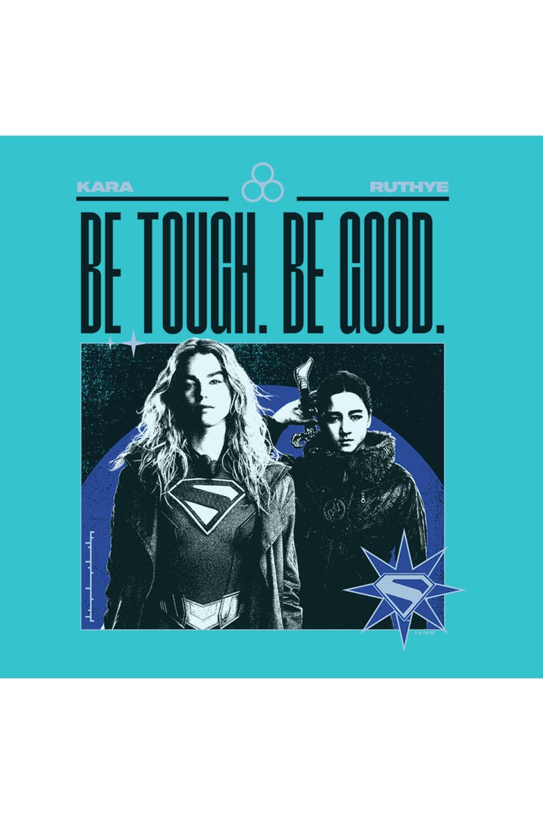 Girls Supergirl Be Tough Be Good T Shirt, Alternate, color, Tahiti Blue