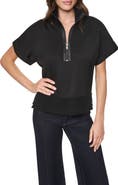 DKNY Soho Half Zip Ponte Pullover