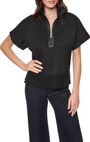 DKNY Soho Half Zip Ponte Pullover