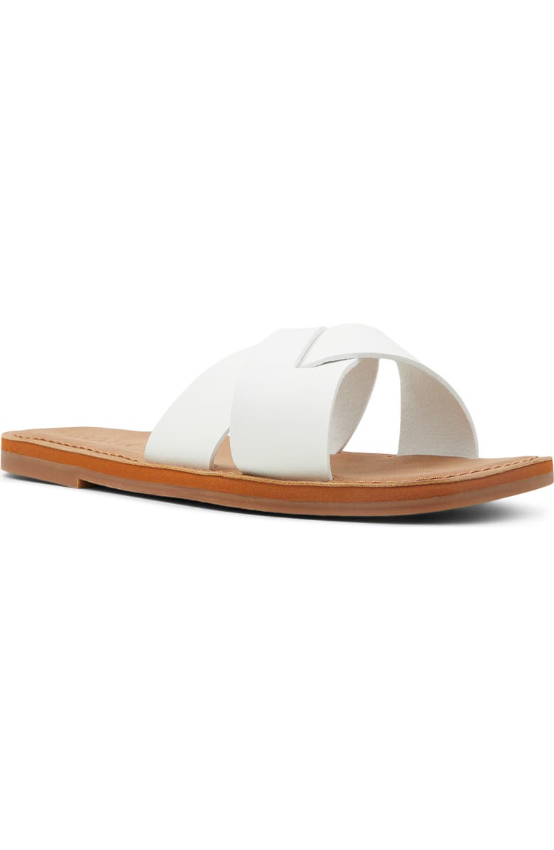 Roxy Andreya Slide Sandal, Main, color, White