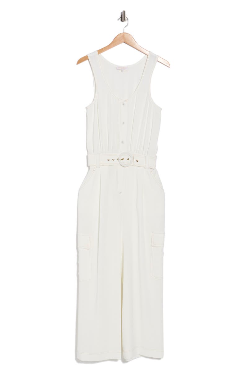 Ramy Brook Greta Wide Leg Crop Jumpsuit, Main, color, Ivory