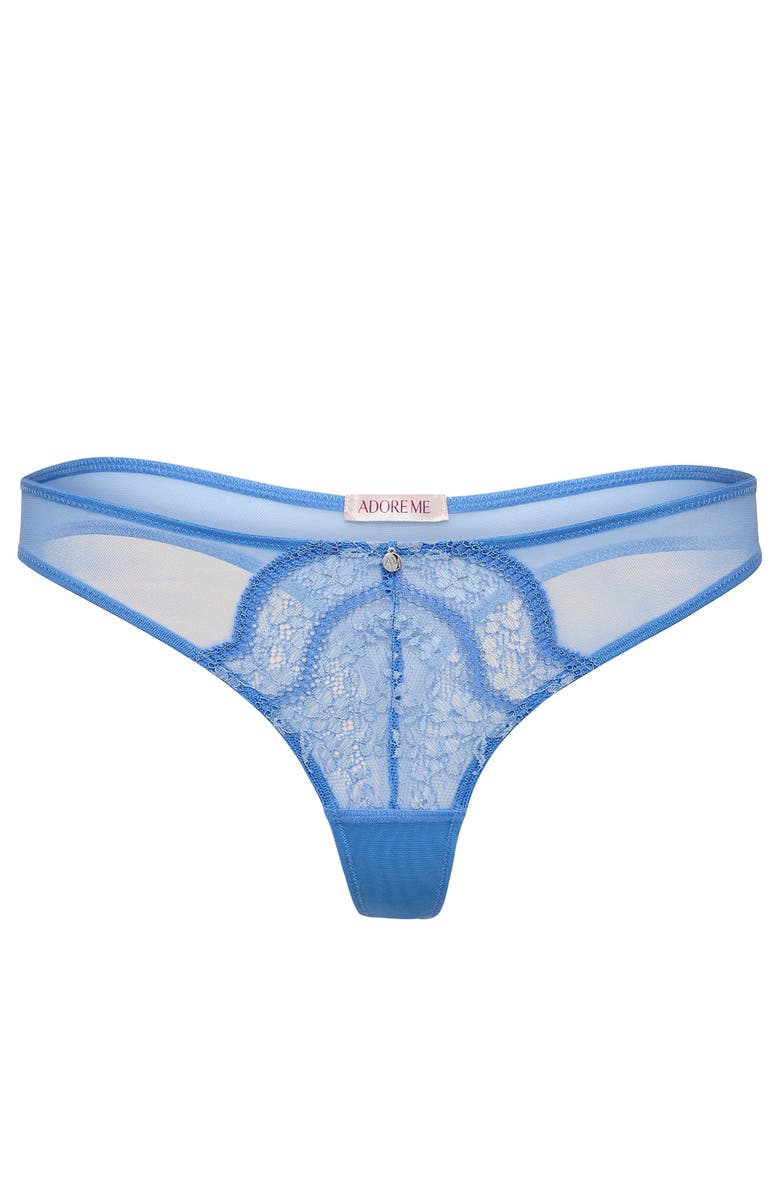 Adore Me Elea Thong Panties, Alternate, color, Medium Blue