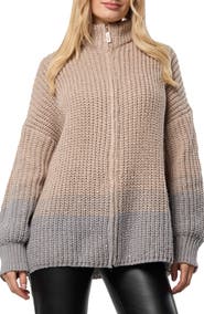 SAACHI Sequin Crocheted Zip-Up Cardigan