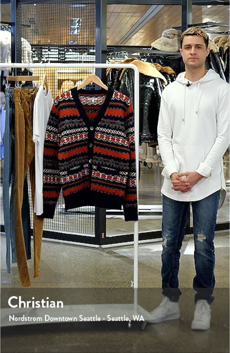 Fair Isle Wool Blend Cardigan, sales video thumbnail