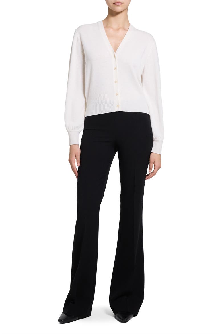 Blouson Cashmere Cardigan, Alternate, color, IVORY
