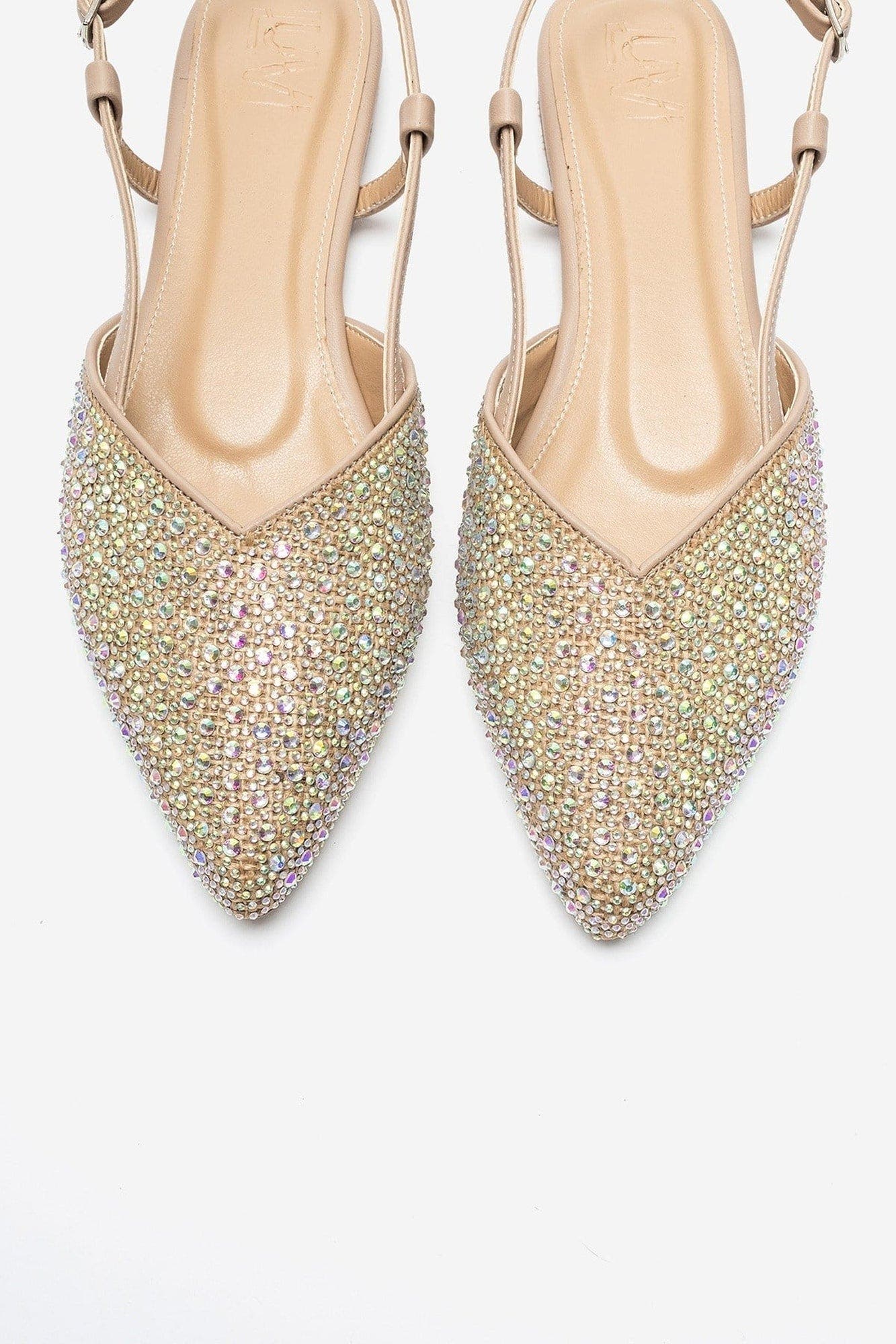 Rexton Embellished Slingback Pump, Alternate, color, Nude Beaded