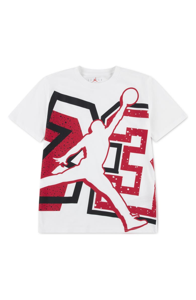 Jordan Kids' Split 23 Graphic T-Shirt, Main, color, White