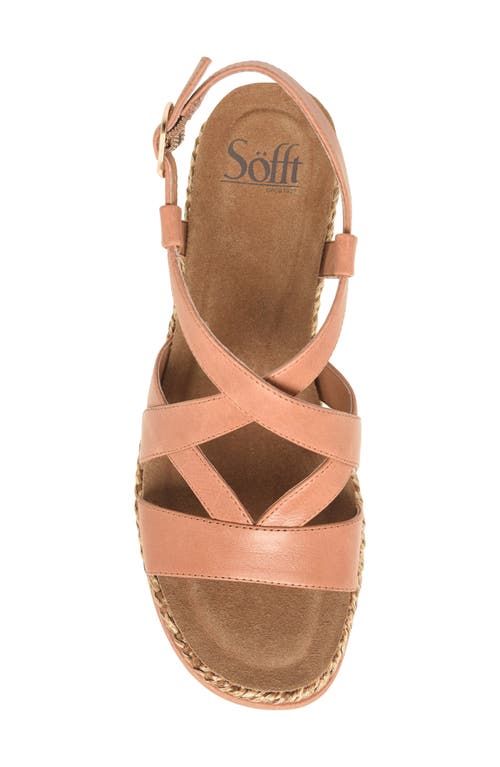 Söfft Devyn Slingback Espadrille Platform Wedge Sandal In Luggage