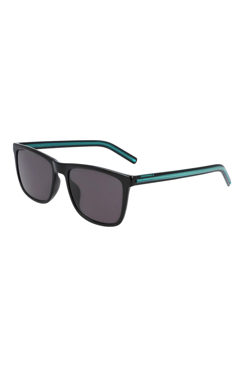 Chuck 56mm Rectangle Sunglasses, Alternate, color, BLACK/ BLACK