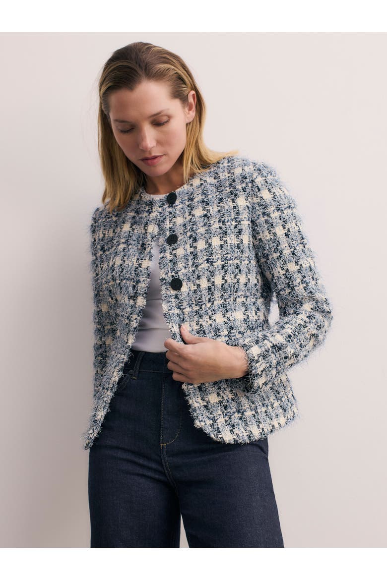 Sunbury Tweed Jacket, Main, color, Navy