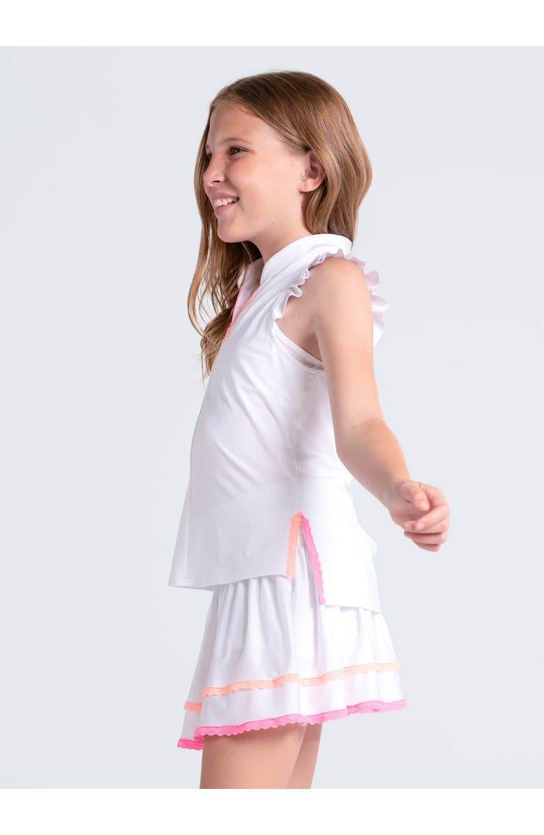 Lucky in Love Girls Lace Frill Tank, Alternate, color, White