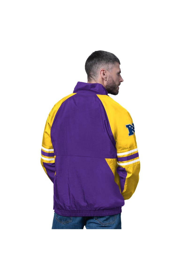 Men's Starter Purple Minnesota Vikings Prospect Half-Zip Pullover, Alternate, color, Purple