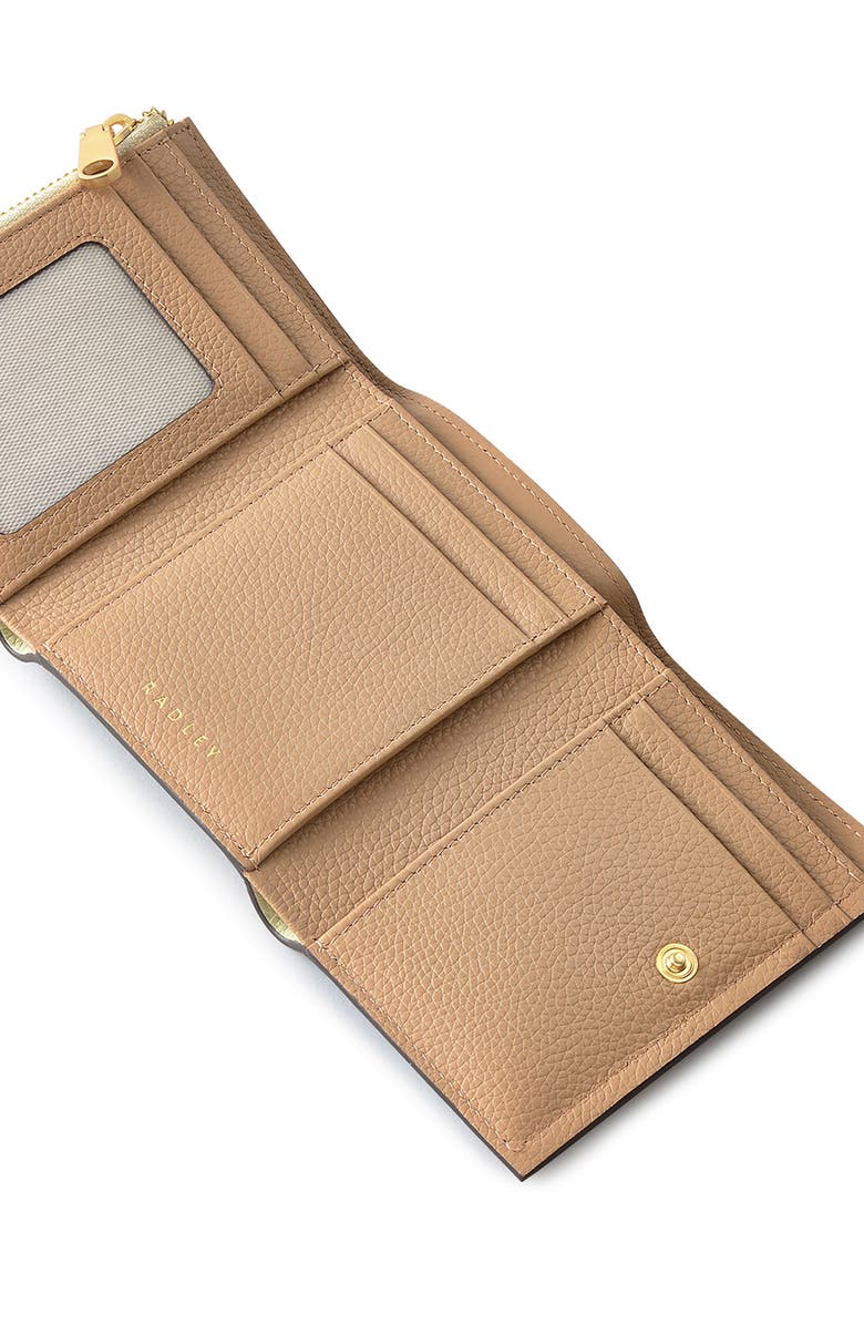 Radley Small Leather Flapover Wallet, Alternate, color, Parchment